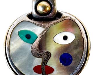 Vintage Eric Grossbardt Sterling & 18K Pendant Signed Eric Grossbardt EG 925 18k (8.1 Grams)
Lot #: 43