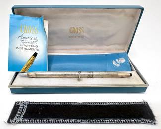 Vintage Sterling Silver Cross Classic Century Ballpoint Pen With Box & 2 Covers
Lot #: 68