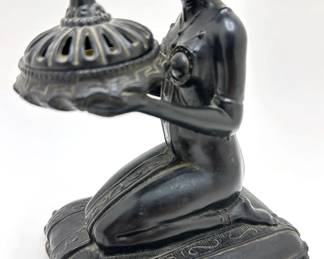 LV Aronson Art Deco Incense Burner With Egyptian Revival Semi Nude Flapper, Signed 1923
Lot #: 24