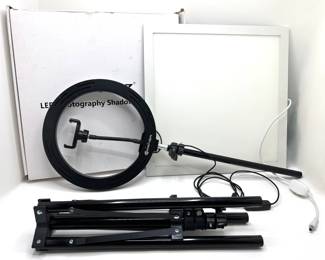 Puluz LED Light Panel In Original Box & Yesker Light Ring With Tripod
Lot #: 189