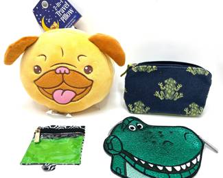New With Tags Travel Pillow, Danielle Nichole Dinosaur Wallet, Stubbs & Wootton Makeup Pouch & Jewelry Pouch
Lot #: 177