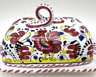 Vintage Hand Painted San Gimignano Butter Dish, Italy
Lot #: 146