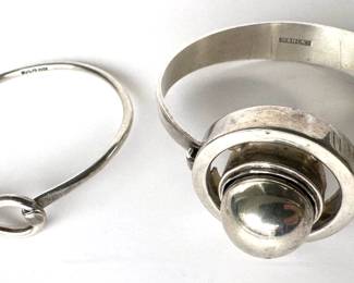 2 Sterling Silver Bracelets: One Stamped "925" (34 Grams) & One Stamped "mexico" "925" (12 Grams)
Lot #: 123