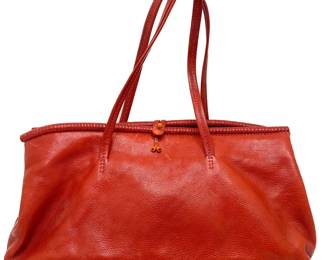 Henry Cuir Pour Savannah Leather Tote Handbag With Bead Closures, Italy
Lot #: 47