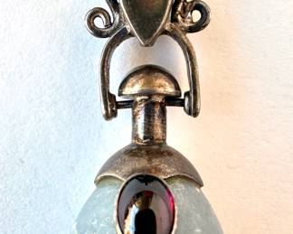 Large Sterling Silver, Crystal & Gemstone Pendant (18.2g)
Lot #: 100