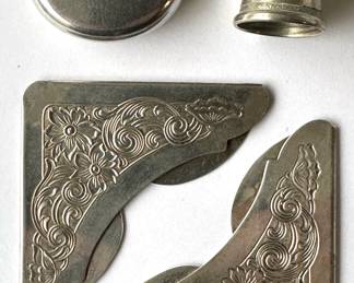 2 Vintage Gorham Sterling Silver Bookmarks (12.4 Grams), Pill Box (8.5 Grams) & Thimble (2.9 Grams)
Lot #: 66