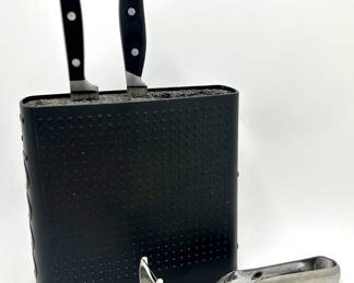 Bodum Knife Holder & Norpro Stainless Steel Watermelon Fruit Slicer - Knives Not Included
Lot #: 156
