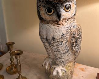 Very large Italian ceramic owl