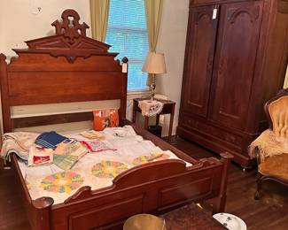 Antique double bed