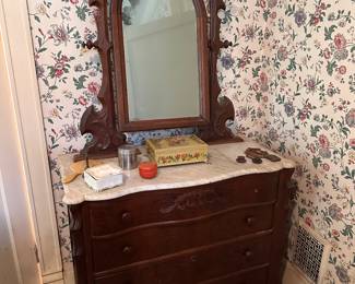 Victorian marble top dresser