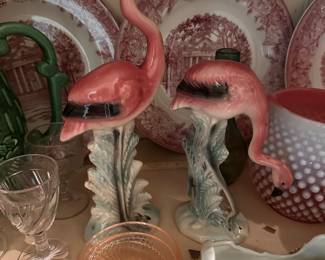 1950 porcelain flamingos