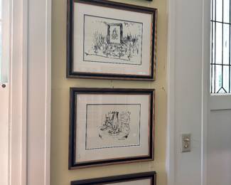 Tom Conner drawings from Blue Moon Inn cookbook
