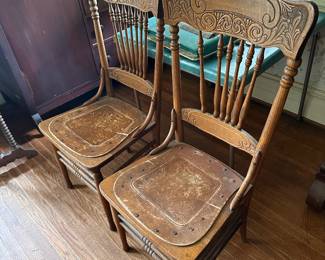 Oak dining chairs