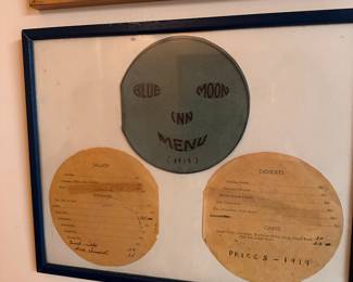 1919 Blue Moon Inn menu with history