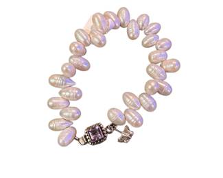 Pearl & Sterling Bracelet