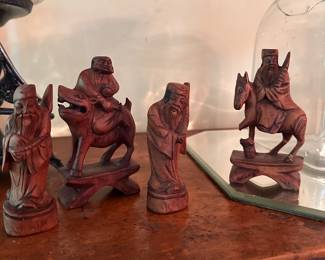 Carved Chinese figures