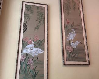 Cranes on silk