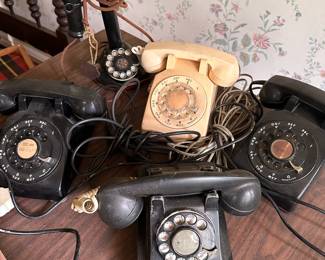 Antique telephones