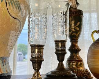 Sterling Silver Hurricane Lamps