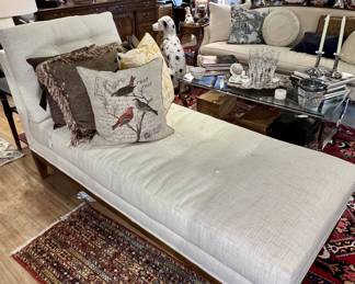 Linen Chaise Lounge