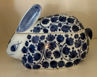 Vintage Thai Ceramic Rabbit Box