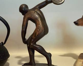 Small Discus Thrower Bronze Statue