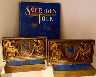Vintage Art Deco Bronze Bookends