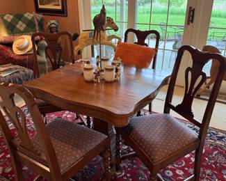 Antique Wood Dining Set