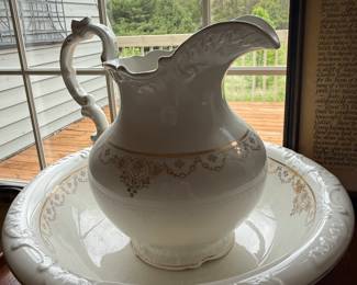 Antique Wash Basin and Pitcher