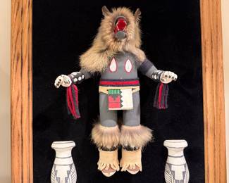 Native American Style Framed Kachina Doll