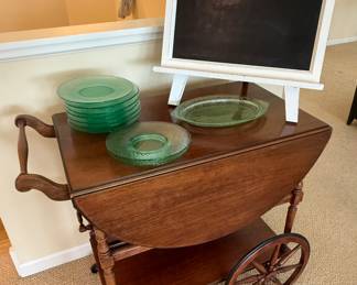 Vintage Wooden Tea Cart