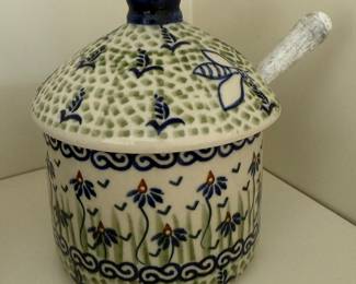 Polish Pottery Salt Keeper