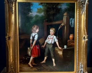 Anton Ebert “Children at the Well” Reproduction by A. Fauvre