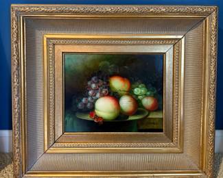 Antique Fruit Still Life by J. Collins