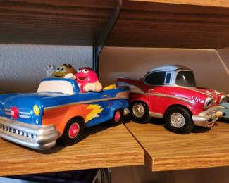 M&M's Ceramic Car and a 1957 Chevrolet Bel Air