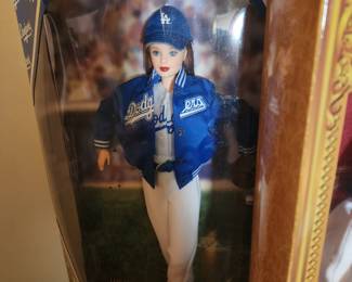Los Angeles Dodgers Barbie Doll Circa 1999.