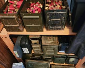Ammunition Boxes and Ammunition.