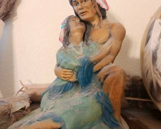 Vintage Native American Indian Couple Figurine.