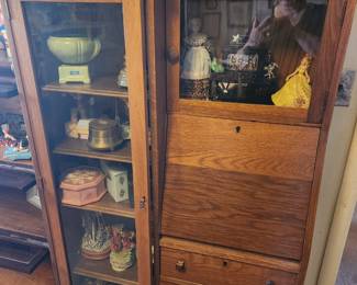 Antique Secretary Display Cabinet!