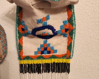 Native American Beaded Pipe bag.