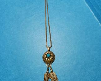 Silver and Turquoise Necklace.