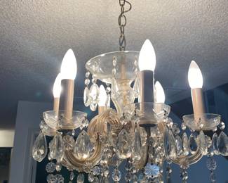 Crystal chandelier 16” diameter x 16” long