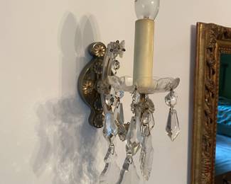 Crystal sconce 2 of 2 12” long