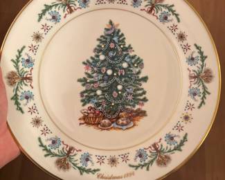 One of several Lenox Christmas Plates
