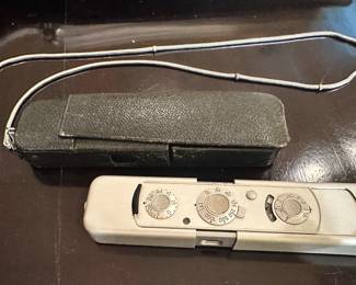Minox C Subminiature German Spy Camera, Really! Comes with Original Leather Case and Metal Chain.
