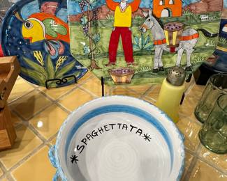 Additiona Handcrafted Ceramic Bowls and Serving Pieces from Italian Nino Parrucca Collection