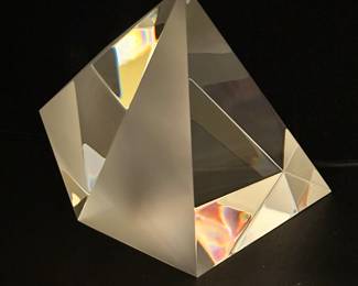 Another View of the Stunning Christopher Reis Abstract Crystal Statue, Signed and Numbered 06/82.
