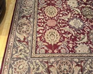 Stunning Nourison 16th Century Fine Microstitched 100% Wool Pile Area Rug, 9'9" x 13'9".