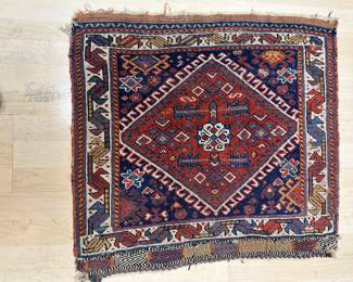 Vintage Qashqai Bagface Nomadic Tribal Art 28" x 30".