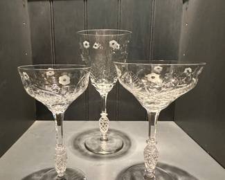 Quiet Elegance is What these Vintage Rock Sharpe Crystal Glasses Bring to Every Table.